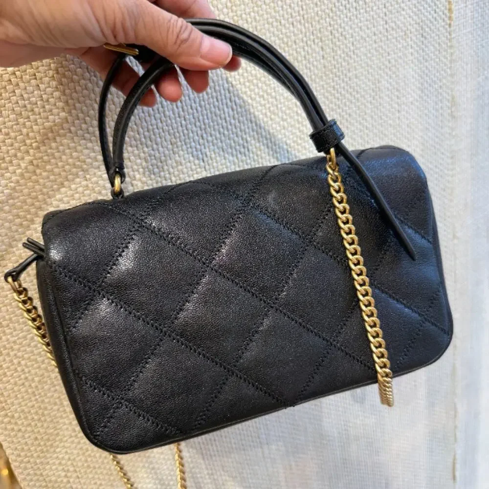 Best Price‼️TORY BURCH WILLA MINI TOP HANDLE BAG 167621 Black $528